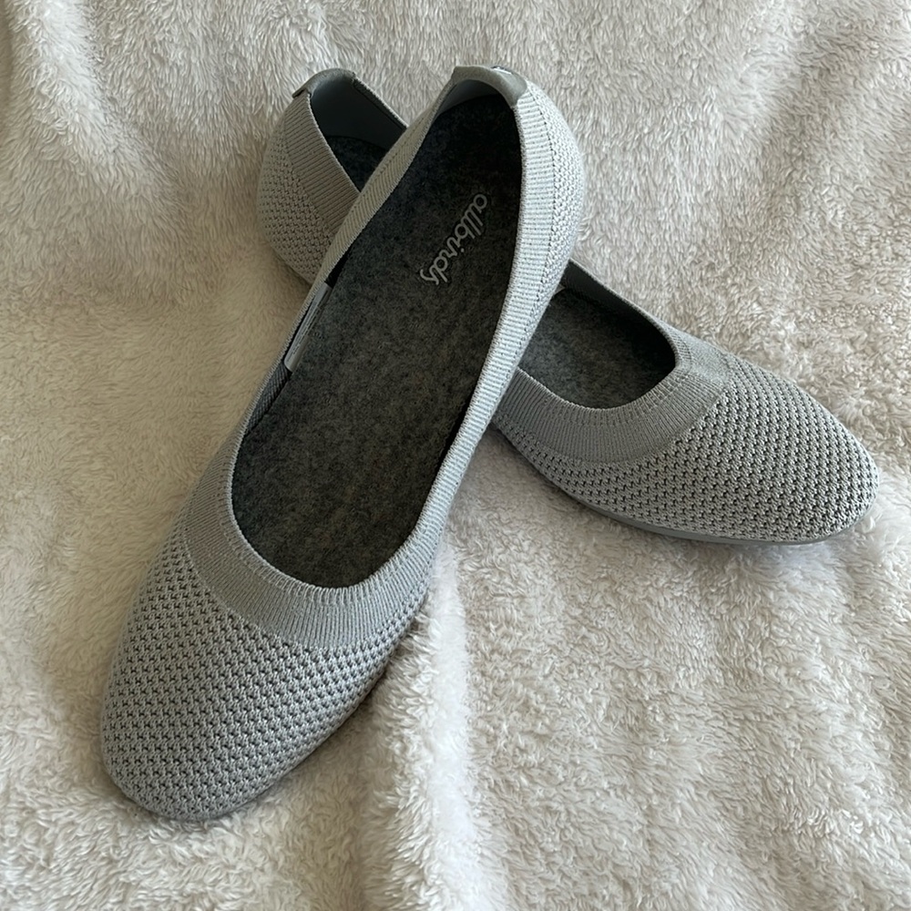 Allbirds Tree Breezers grey ballet flats size 9 NWOT
